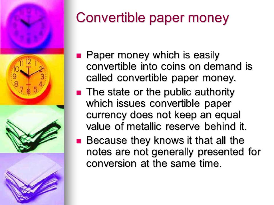 four types of paper money